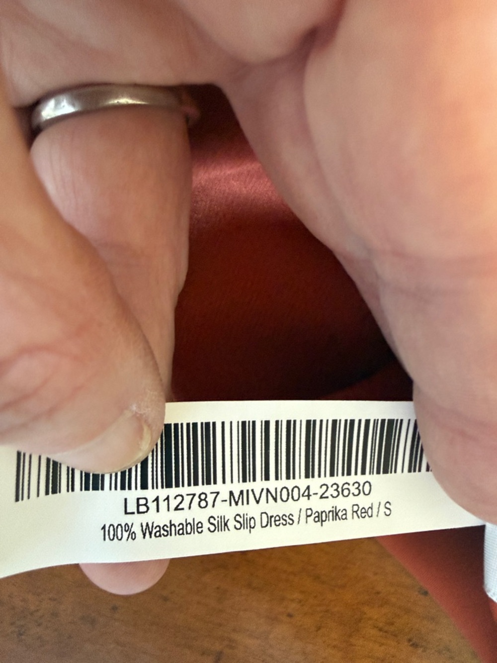 NWT Quince 100% Washable Silk Slip Dress in Paprika Red - Small - Picture 11 of 15